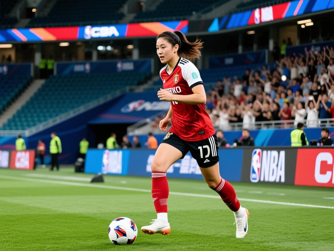 女子足球明星球员表现抢眼，球迷心动无比