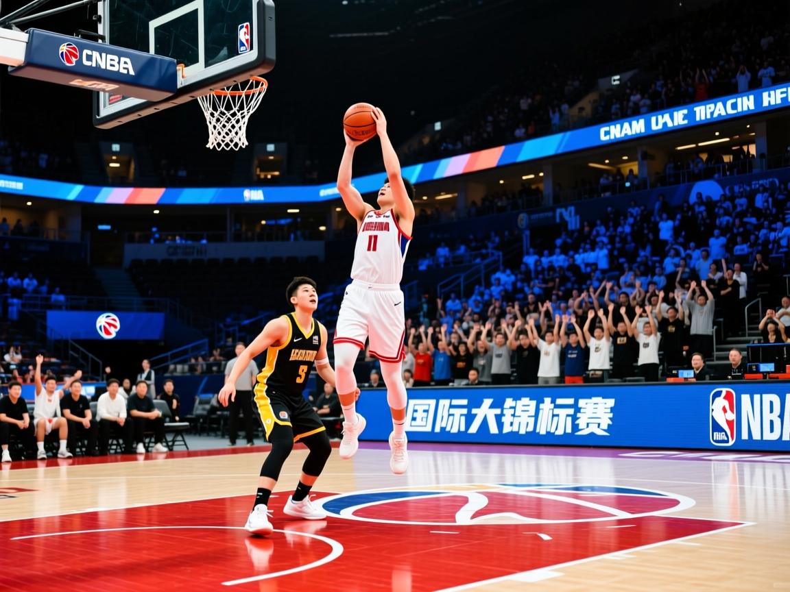 外援大秀球技！国际篮球锦标赛观众欢呼