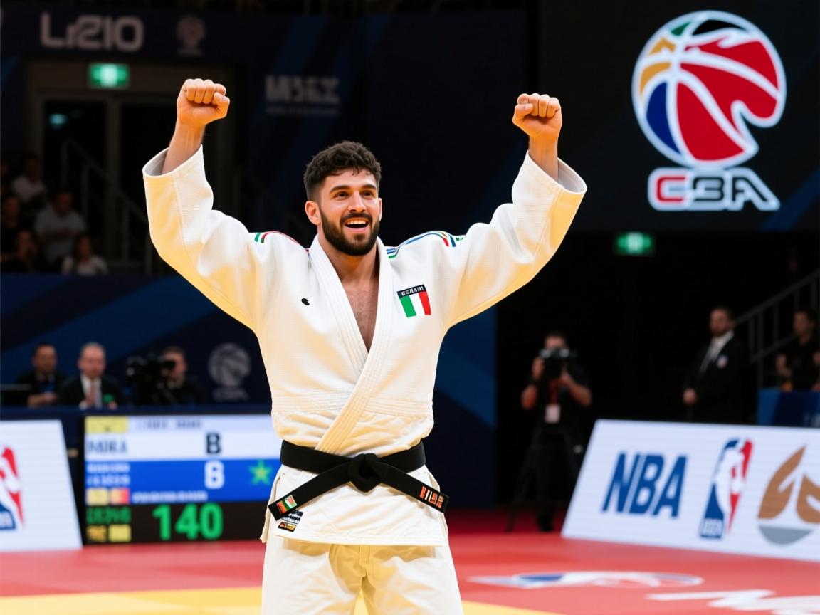 意大利运动员在柔道比赛中获胜  第3张